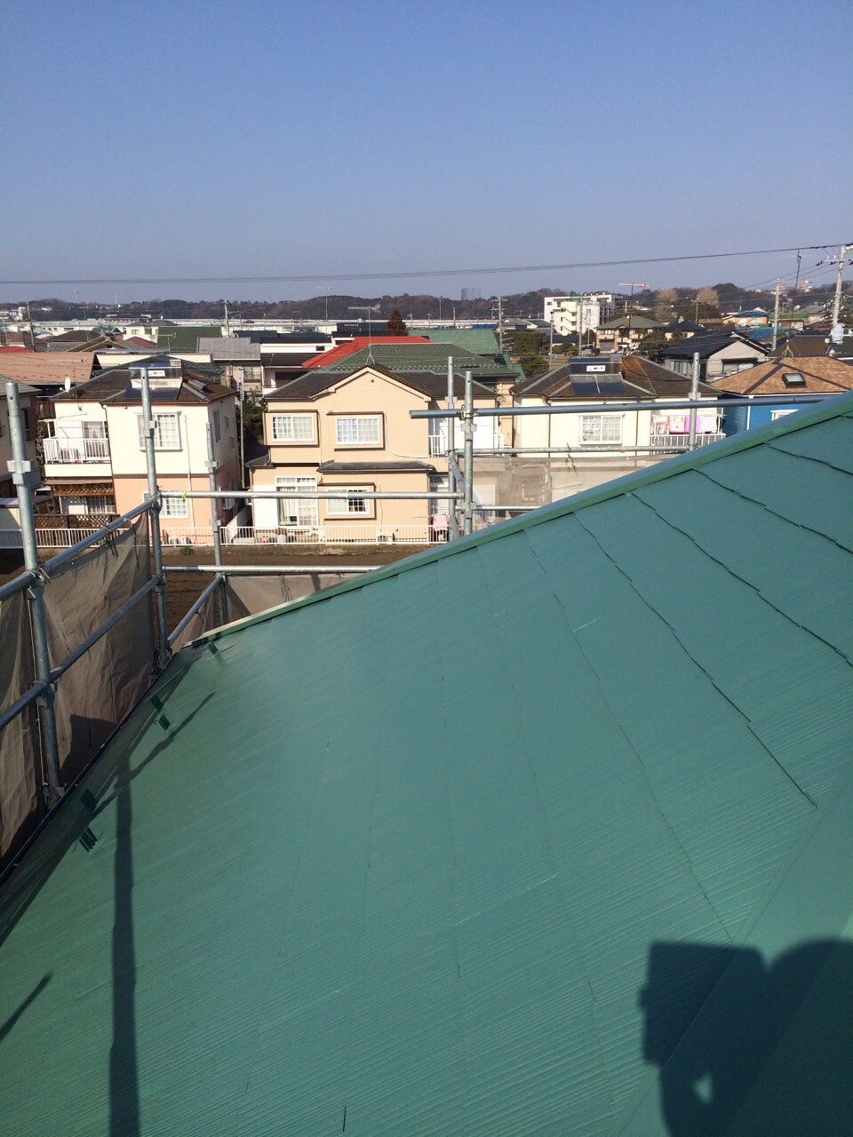 施工後　外壁塗装：なし　屋根塗装：遮熱塗装SKクールタイト　施工地域：神奈川県茅ヶ崎市