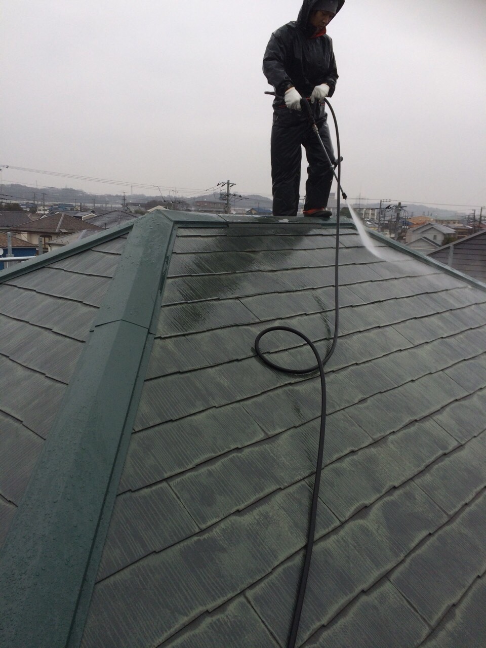 施工前　外壁塗装：なし　屋根塗装：遮熱塗装SKクールタイト　施工地域：神奈川県茅ヶ崎市